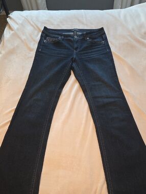 White House Black Market Dark Indigo Flare Jeans